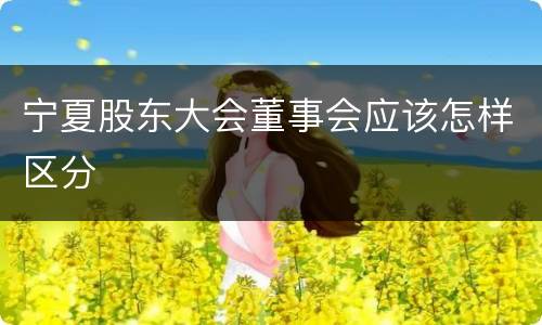宁夏股东大会董事会应该怎样区分