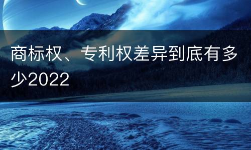 商标权、专利权差异到底有多少2022