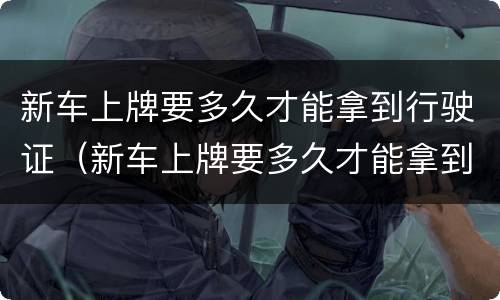 新车上牌要多久才能拿到行驶证（新车上牌要多久才能拿到行驶证?）