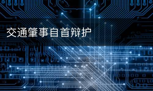 交通肇事自首辩护