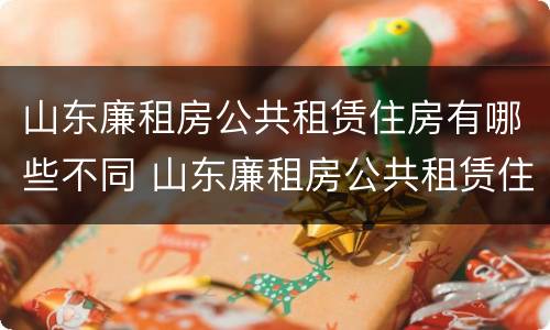山东廉租房公共租赁住房有哪些不同 山东廉租房公共租赁住房有哪些不同点