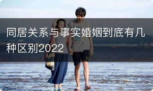 同居关系与事实婚姻到底有几种区别2022