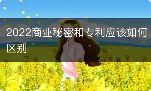 2022商业秘密和专利应该如何区别