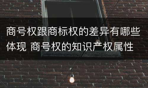商号权跟商标权的差异有哪些体现 商号权的知识产权属性
