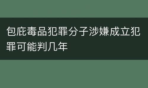 包庇毒品犯罪分子涉嫌成立犯罪可能判几年