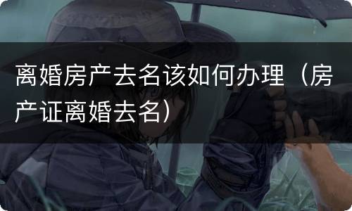 离婚房产去名该如何办理（房产证离婚去名）