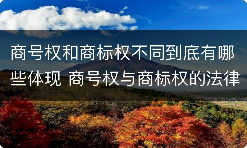 商号权和商标权不同到底有哪些体现 商号权与商标权的法律冲突与解决