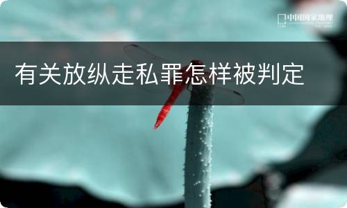 有关放纵走私罪怎样被判定