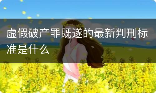 虚假破产罪既遂的最新判刑标准是什么