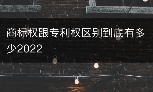商标权跟专利权区别到底有多少2022