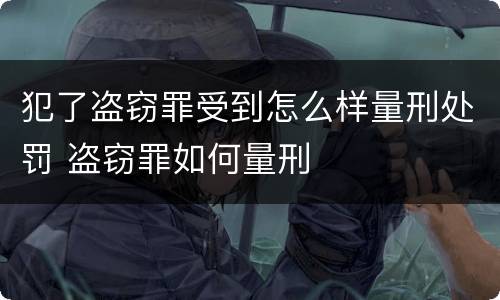 犯了盗窃罪受到怎么样量刑处罚 盗窃罪如何量刑