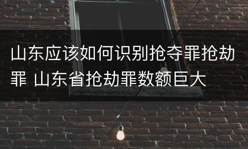山东应该如何识别抢夺罪抢劫罪 山东省抢劫罪数额巨大
