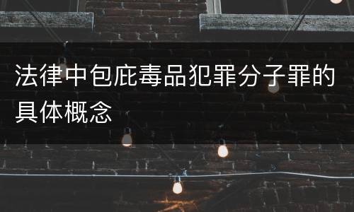 法律中包庇毒品犯罪分子罪的具体概念