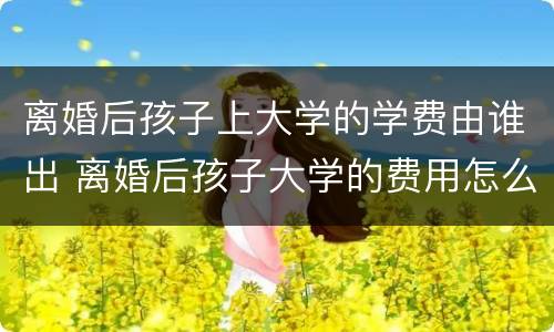 离婚后孩子上大学的学费由谁出 离婚后孩子大学的费用怎么规定