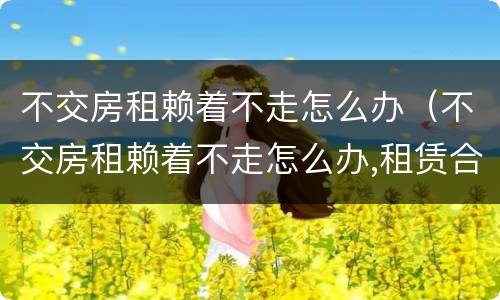 不交房租赖着不走怎么办（不交房租赖着不走怎么办,租赁合同不见了）