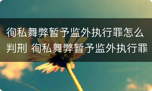 徇私舞弊暂予监外执行罪怎么判刑 徇私舞弊暂予监外执行罪的立案标准