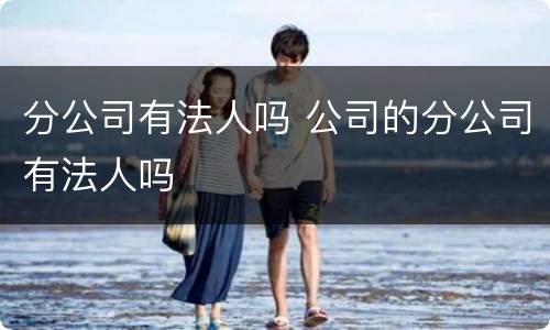 分公司有法人吗 公司的分公司有法人吗