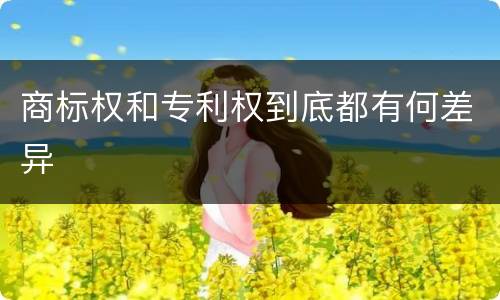 商标权和专利权到底都有何差异