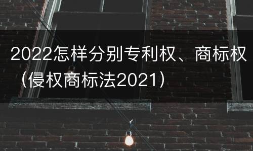 2022怎样分别专利权、商标权（侵权商标法2021）