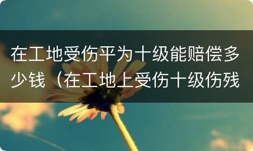 在工地受伤平为十级能赔偿多少钱（在工地上受伤十级伤残一共赔多少钱）
