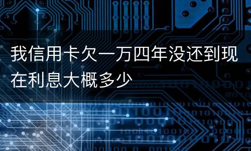 我信用卡欠一万四年没还到现在利息大概多少
