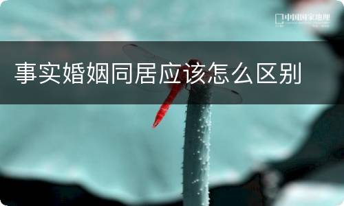 事实婚姻同居应该怎么区别