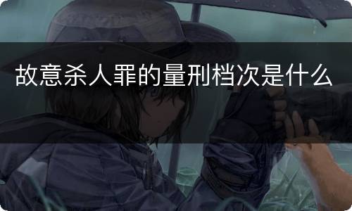 故意杀人罪的量刑档次是什么
