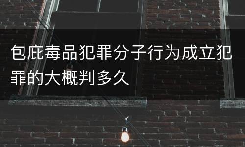 包庇毒品犯罪分子行为成立犯罪的大概判多久