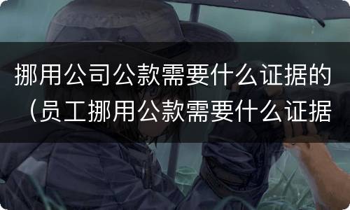 挪用公司公款需要什么证据的（员工挪用公款需要什么证据）