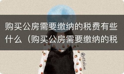 购买公房需要缴纳的税费有些什么（购买公房需要缴纳的税费有些什么内容）