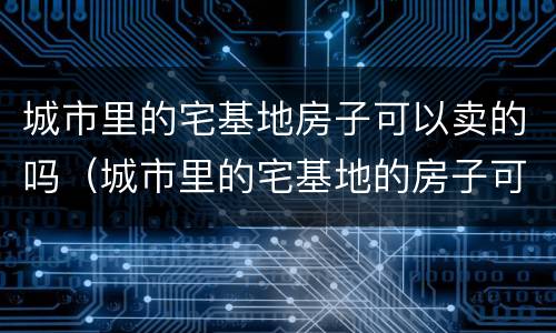 城市里的宅基地房子可以卖的吗（城市里的宅基地的房子可以买卖吗）