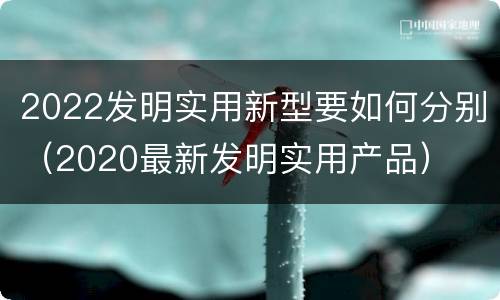 2022发明实用新型要如何分别（2020最新发明实用产品）