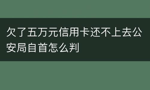 欠了五万元信用卡还不上去公安局自首怎么判