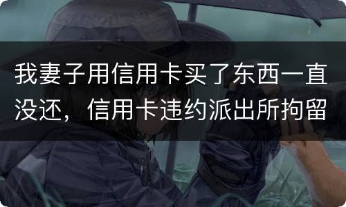 我妻子用信用卡买了东西一直没还，信用卡违约派出所拘留多久