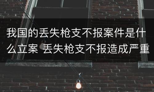 我国的丢失枪支不报案件是什么立案 丢失枪支不报造成严重后果