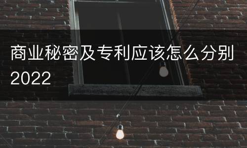 商业秘密及专利应该怎么分别2022