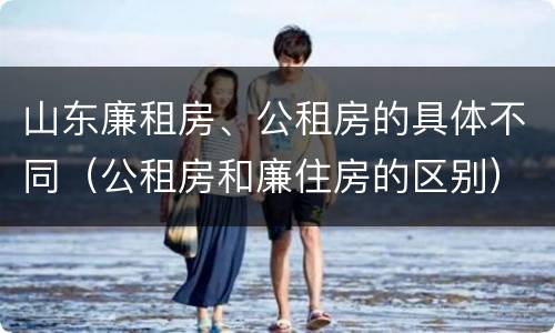 山东廉租房、公租房的具体不同（公租房和廉住房的区别）