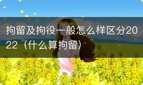 拘留及拘役一般怎么样区分2022（什么算拘留）