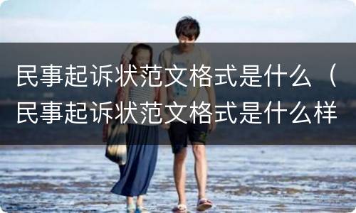 民事起诉状范文格式是什么（民事起诉状范文格式是什么样的）