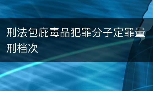 刑法包庇毒品犯罪分子定罪量刑档次