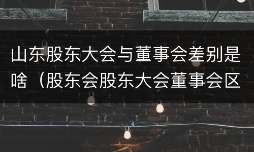 山东股东大会与董事会差别是啥（股东会股东大会董事会区别）