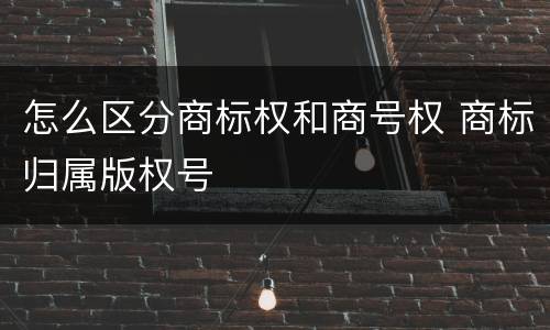 怎么区分商标权和商号权 商标归属版权号