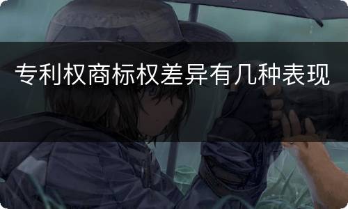 专利权商标权差异有几种表现