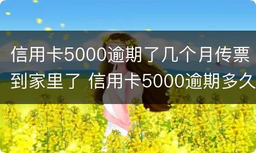 信用卡5000逾期了几个月传票到家里了 信用卡5000逾期多久会找上门