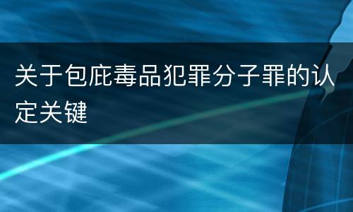 关于包庇毒品犯罪分子罪的认定关键