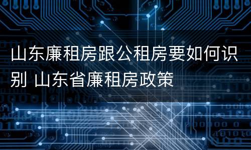 山东廉租房跟公租房要如何识别 山东省廉租房政策