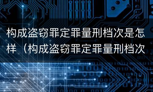 构成盗窃罪定罪量刑档次是怎样（构成盗窃罪定罪量刑档次是怎样的）