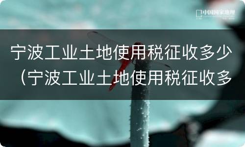 宁波工业土地使用税征收多少（宁波工业土地使用税征收多少）