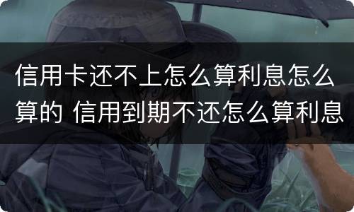 信用卡还不上怎么算利息怎么算的 信用到期不还怎么算利息