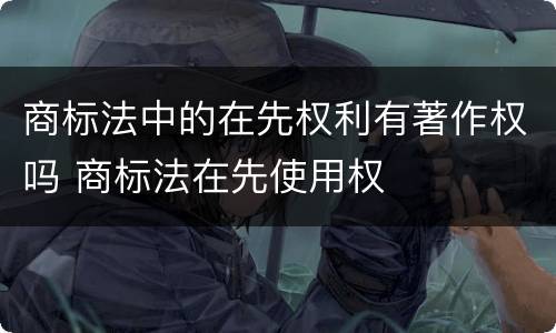 商标法中的在先权利有著作权吗 商标法在先使用权